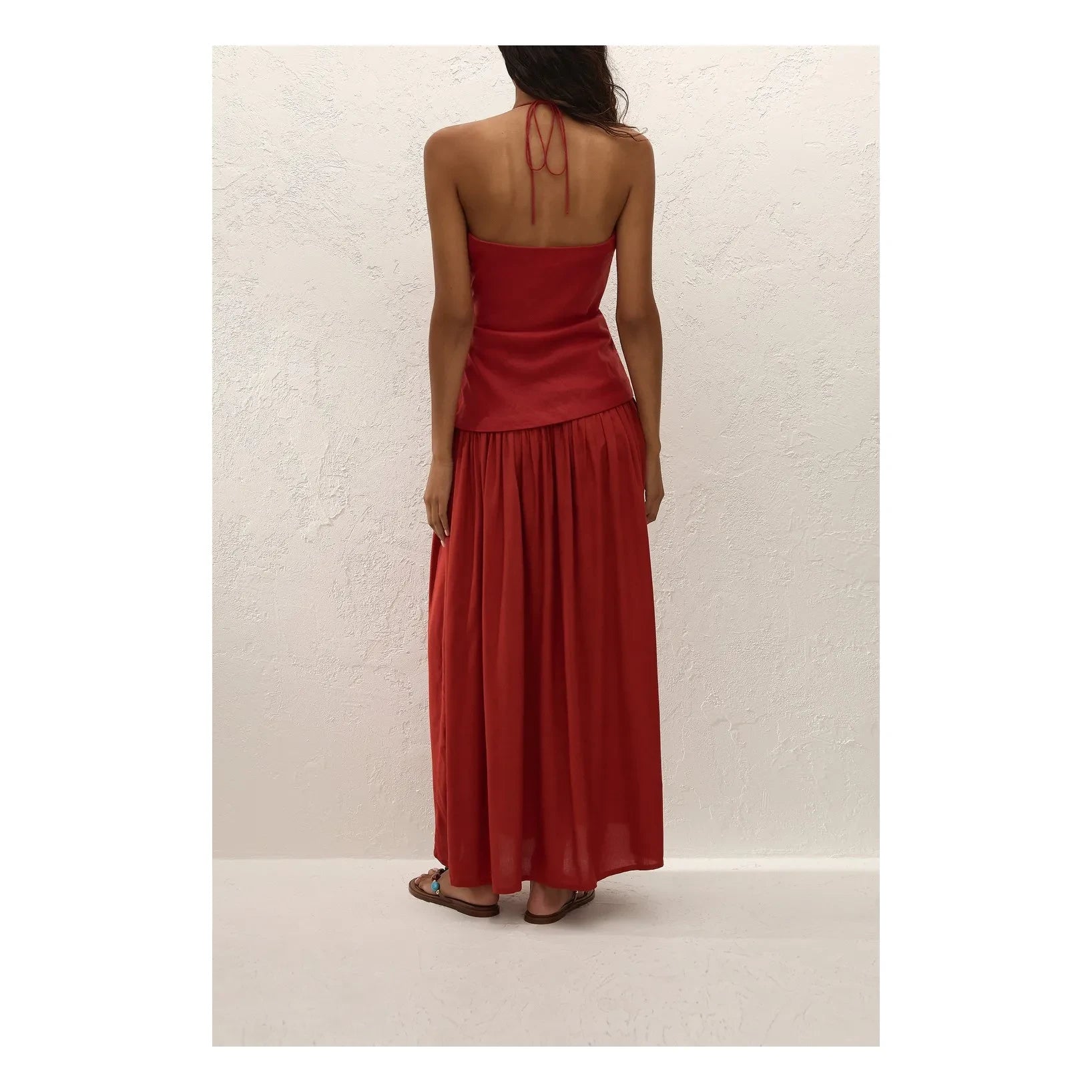Faithfull the Brand - Notte Maxi Pamuk Elbise | Terracotta