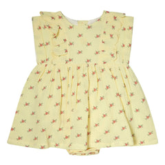 Tocoto Vintage - Sarılı Bebek Fırfırlı Çiçekli Elbise