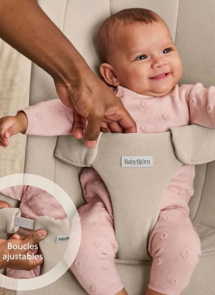 BabyBjörn - Begin Şezlong - Yumuşak Fırçalanmış Dokuma Kumaş, Kum Gri | Kum gri