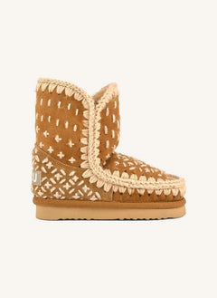 Mou - Botات Eskimo Sashiko | Cognac