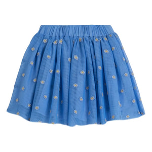 Stella McCartney Kids - Çiçekli etek Tül Organik Pamuk | Mavi