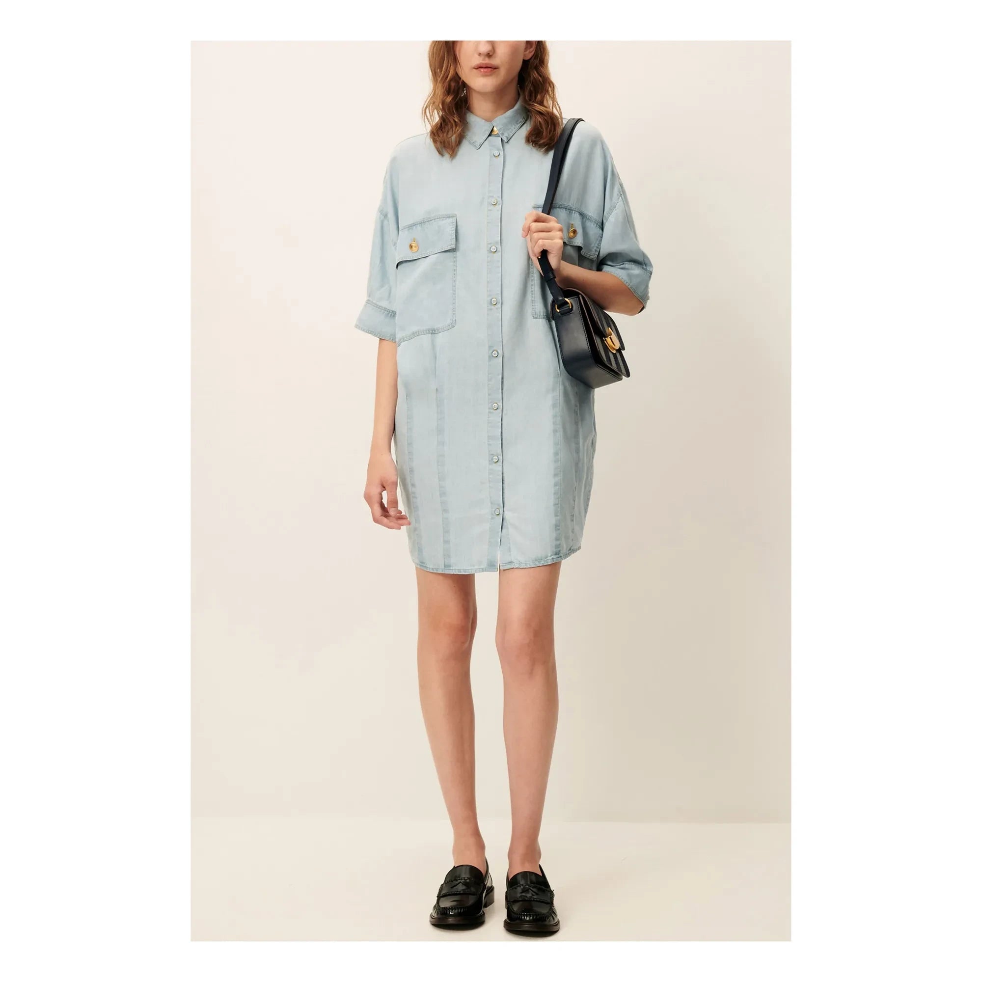 Sessùn - Fresqua Denim Elbise | Açık mavi