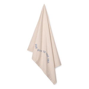 Liewood - Organik pamuklu Paige plaj havlusu | Y/D çizgili Sorbet rose/Creme de la creme