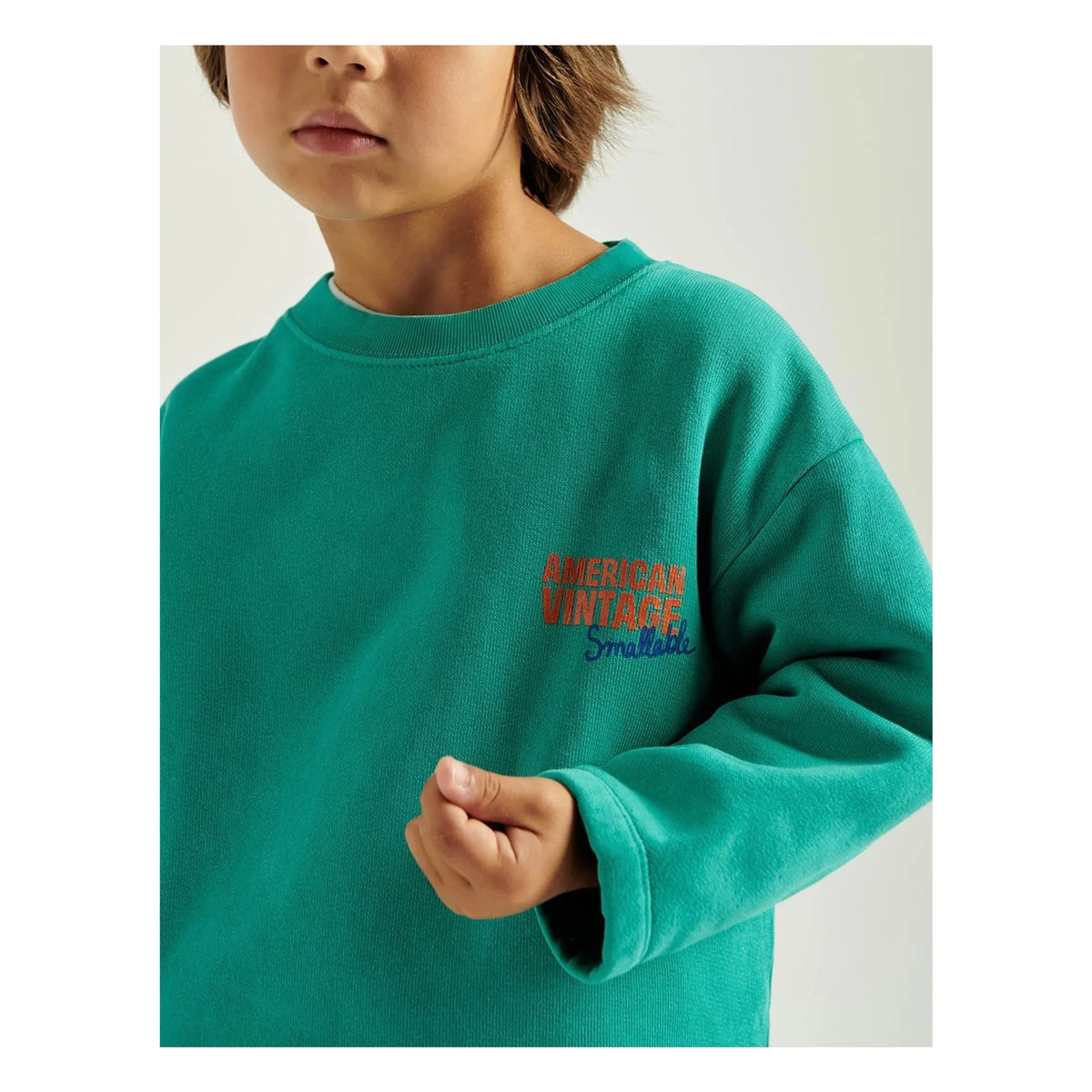 American Vintage - American Vintage X Smallable işbirliği - Izubird sweatshirt | Turkuaz
