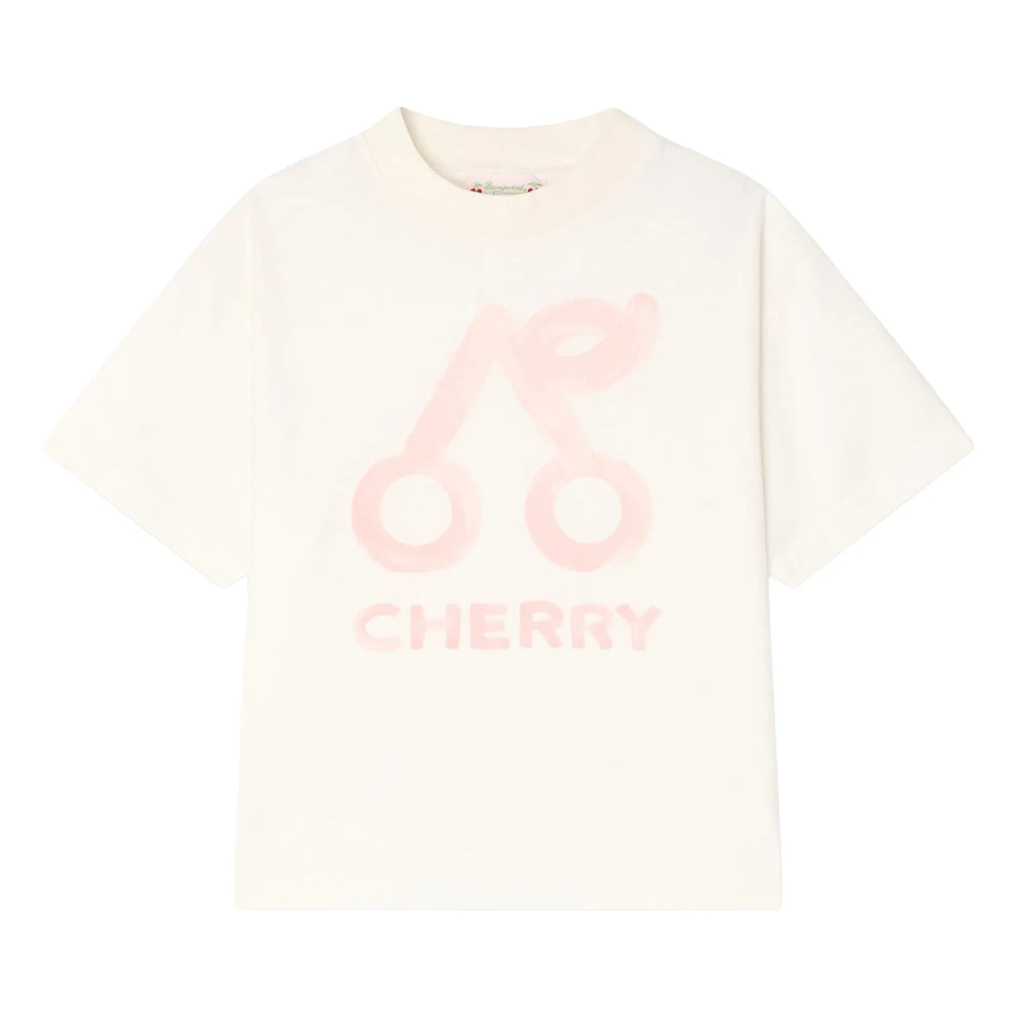 Bonpoint - Lele Cherry organik pamuklu T-shirt | Krem