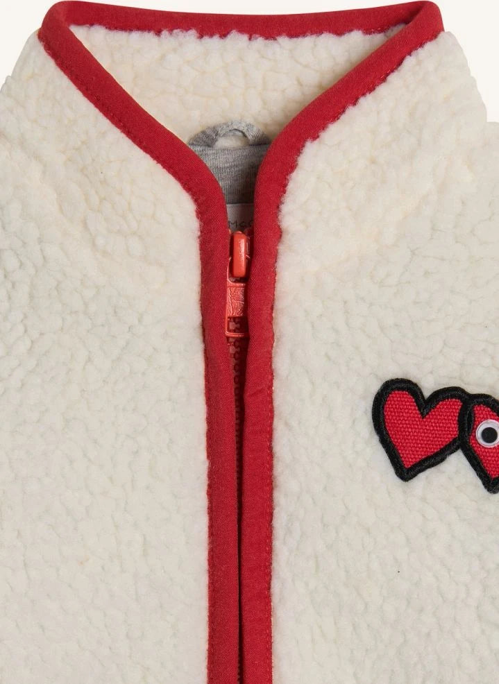 Stella McCartney Kids - Hearts Sherpa Ceket | Fildişi
