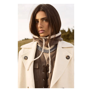 Diega - Capo Extra Fine Merino Yün Balaklava | Taupe kahverengi