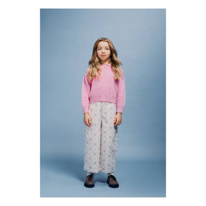 Bebe Organic - Heidi Çiçek Desenli Pantolon | Ecru