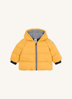 Petit Bateau - Düz Bebek Kaz Tüyü Mont | Sarı