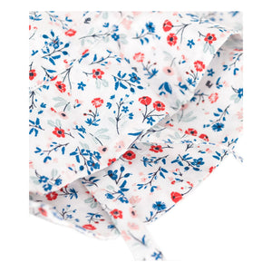 Petit Bateau - Organik Pamuk Poplin Çiçek Desenli Şapka | Ekru
