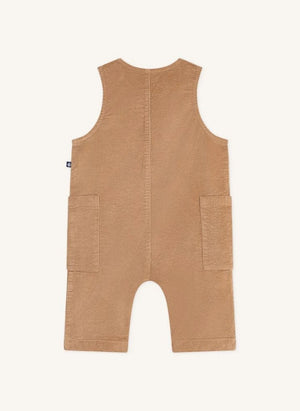 Petit Bateau - Organik Pamuklu Kadife Tulum | Camel