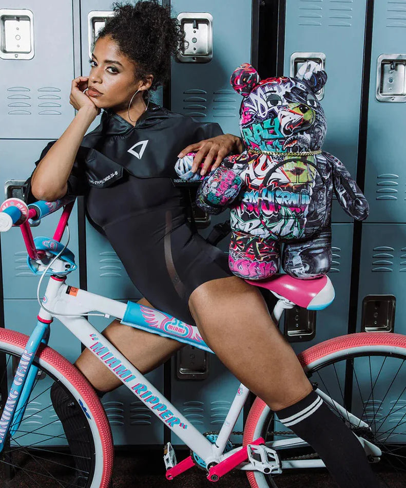 Sprayground - حقيبة ظهر دبدوب Para Ayısı Teddy Split Cybershark