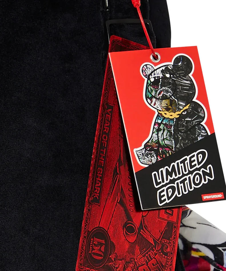 Sprayground - حقيبة ظهر دبدوب Para Ayısı Teddy Split Cybershark