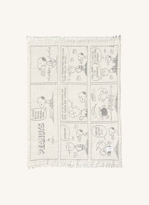 Maison Deux - Maison Deux x Peanuts | بطانية قطنية مطبوعة ببيسبول البيضاء