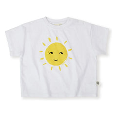 Goldie + Ace - Exclusive Goldie+Ace x Smallable - Oversize Soleil Tişört | Beyaz