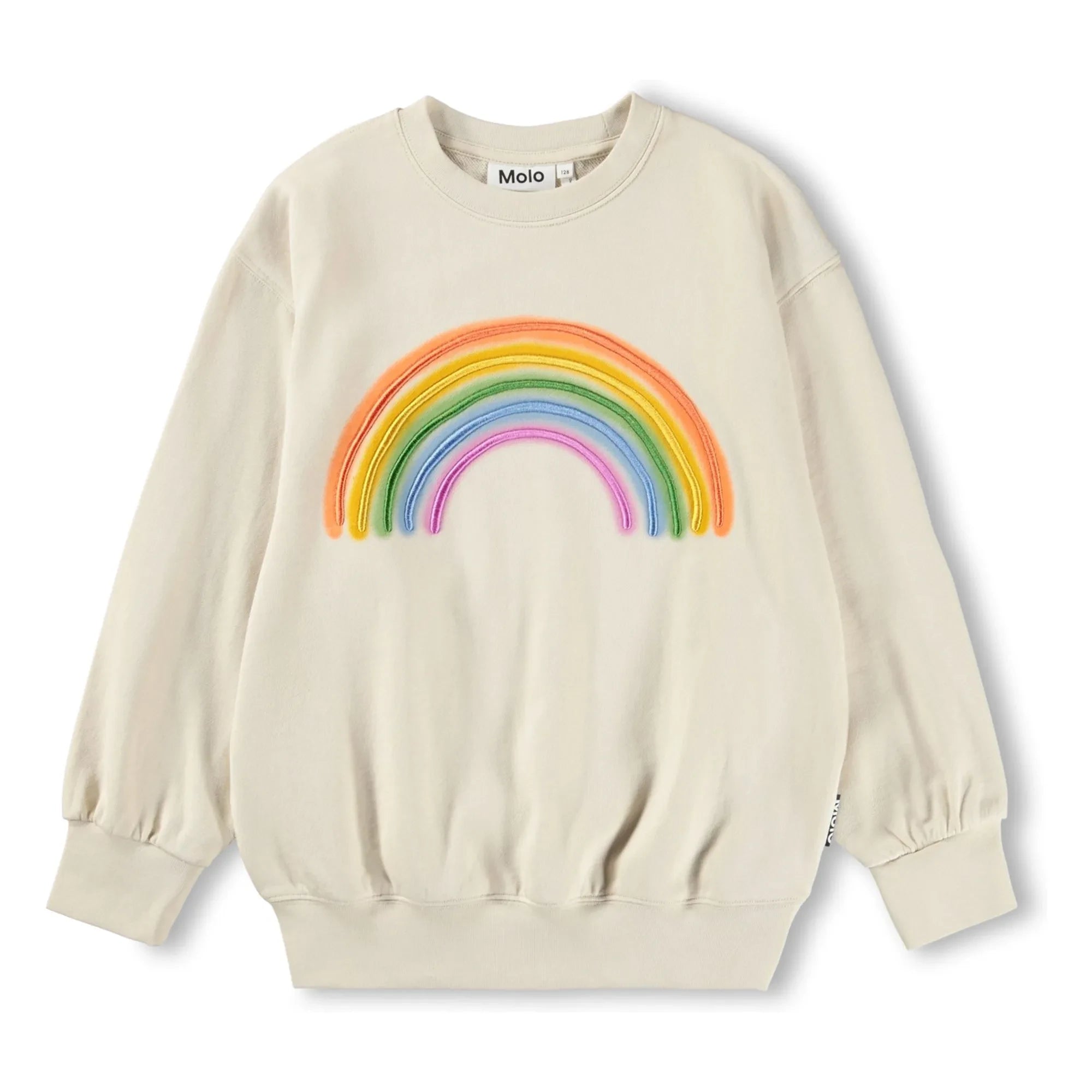 Molo - Monti Rainbow Organik Pamuk Sweatshirt | Ekru