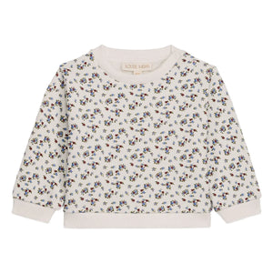 Louise Misha - Rosalia organik pamuklu çiçek desenli sweatshirt | Krem