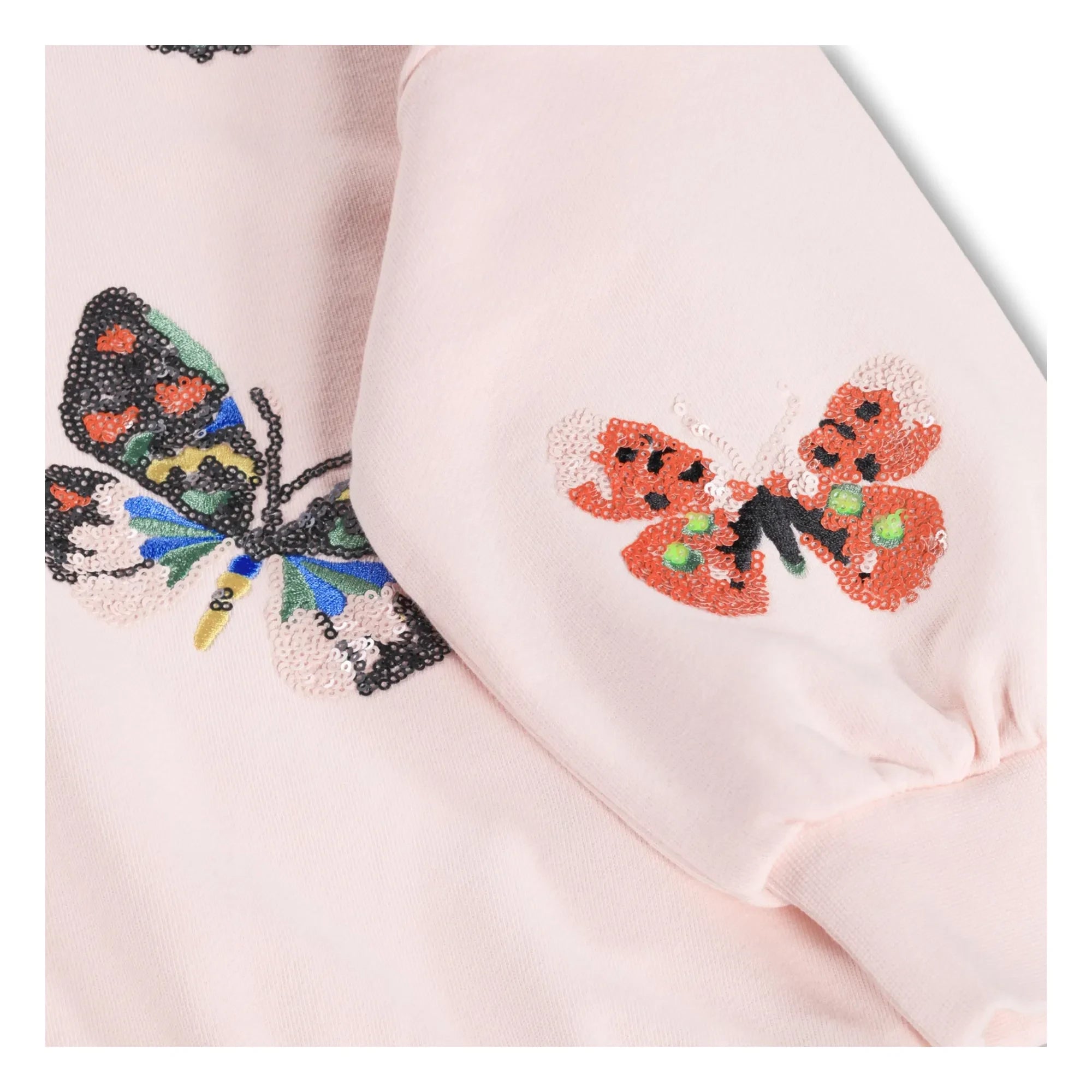Molo - Marika kelebekler organik pamuk sweatshirt | Açık Pembe
