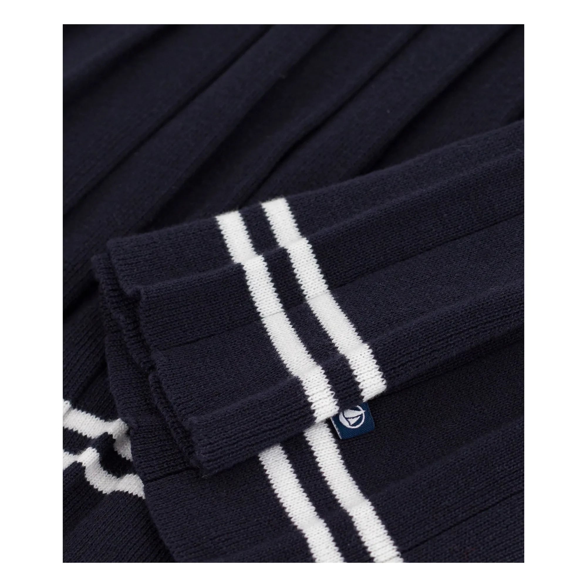 Petit Bateau - Denizci yaka organik pamuk elbise | Lacivert