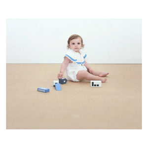 Tinycottons - Keten fırfırlı body | Beyaz