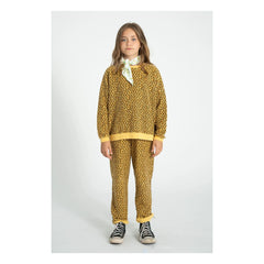 Piupiuchick - Organik pamuklu leopar sweatshirt | Hardal