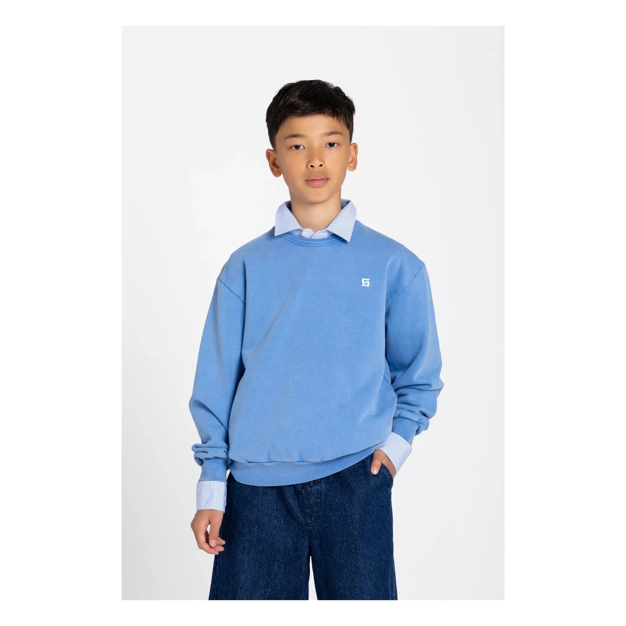 Smallable Kid - Arlo organik pamuk sweatshirt | Kraliyet mavisi