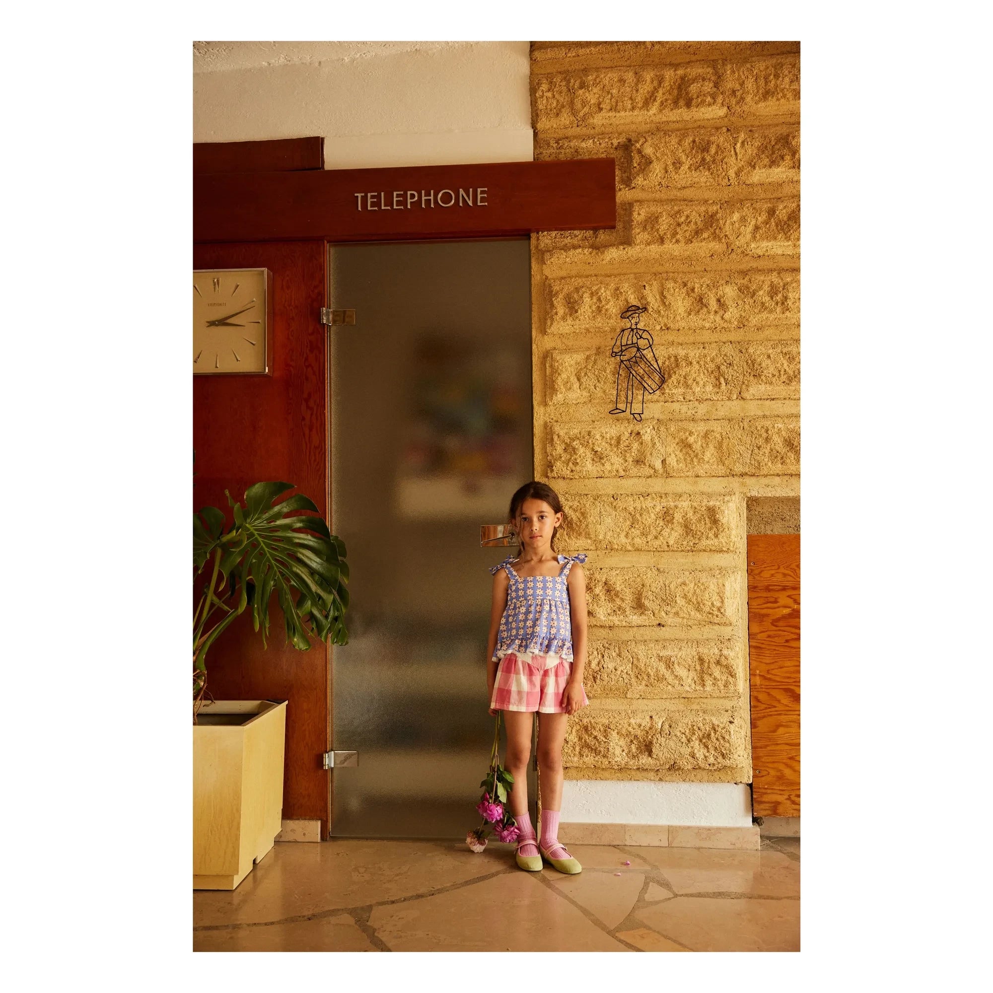 Hello Simone - Short Marlow Carreaux | Pembe