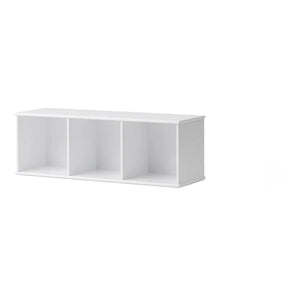 Oliver Furniture - 3x1 Yatay Ahşap Duvara Monte Raf | Beyaz