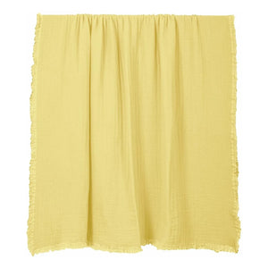 Haomy - Vanly pamuklu voil battaniye | Saman Sarısı