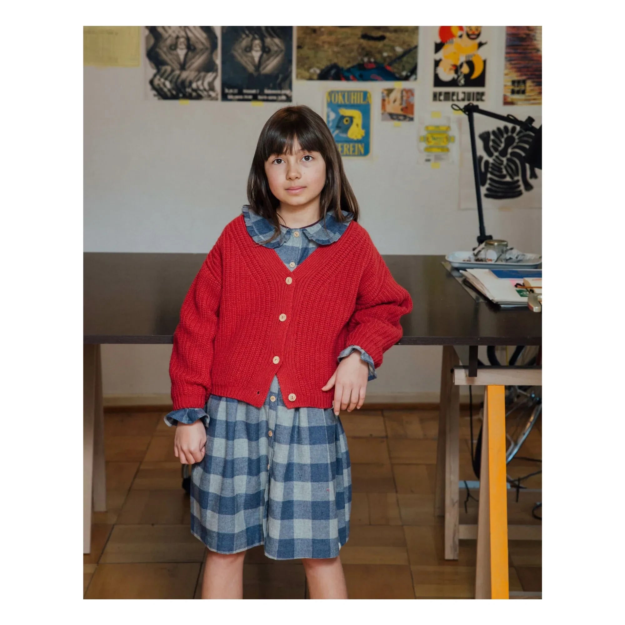 Matona - Carreaux Flanel Tencel Elbise | Mavi