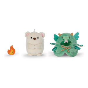 Nici - Snono Beyaz Ayı peluş Dragon kostümüyle | Yeşil