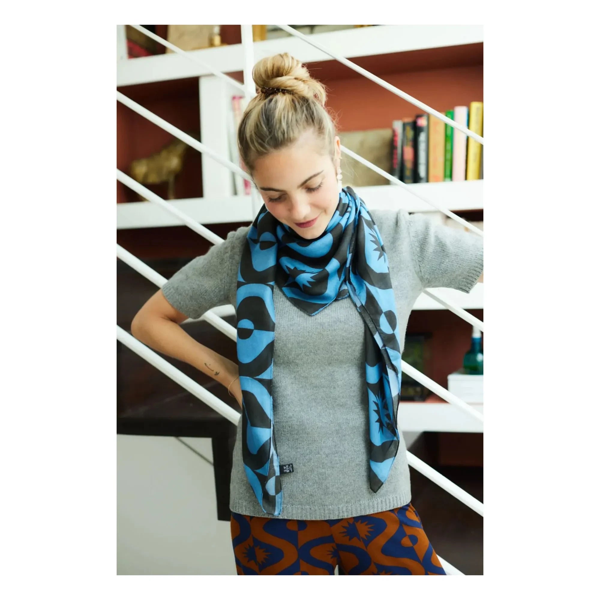 Paloma Collection - Alma Full Moon şal | Mavi