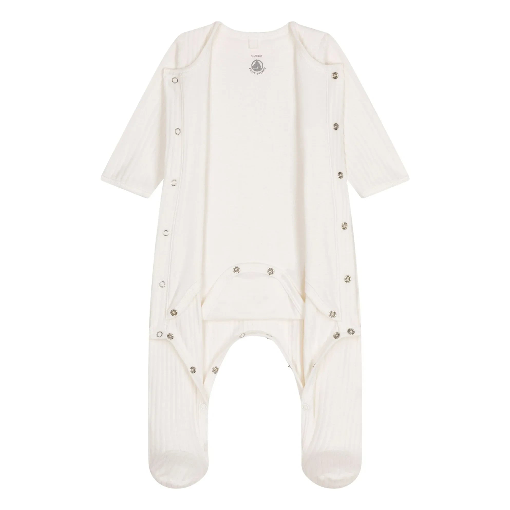 Petit Bateau - Tilk organik pamuk pijama | Ekru