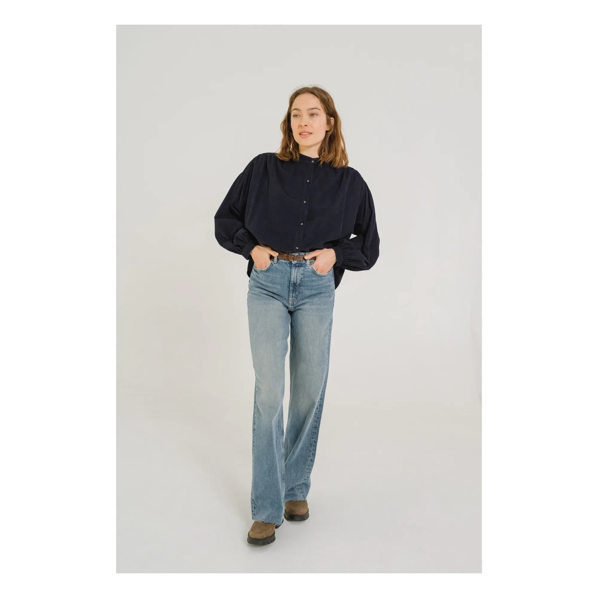 Sacrécoeur - Blouse Giannita Velours Milleraies | Lacivert