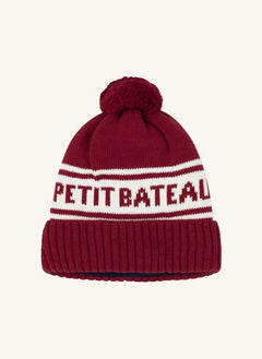 Petit Bateau - Petit Bateau örgü şapka | Bordo