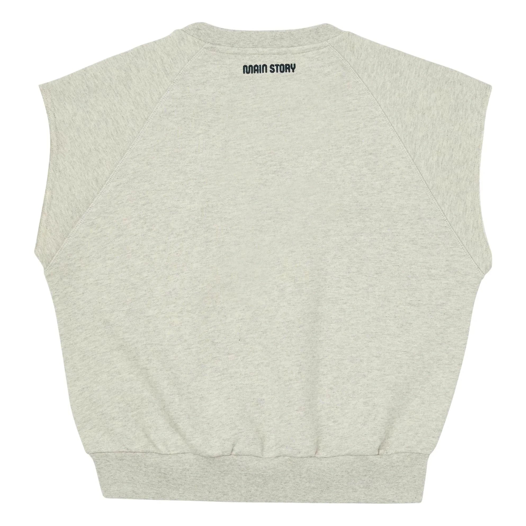 Main Story - Organik pamuklu kolsuz sweatshirt | Kırık beyaz melanj