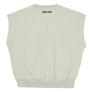 Main Story - Organik pamuklu kolsuz sweatshirt | Kırık beyaz melanj