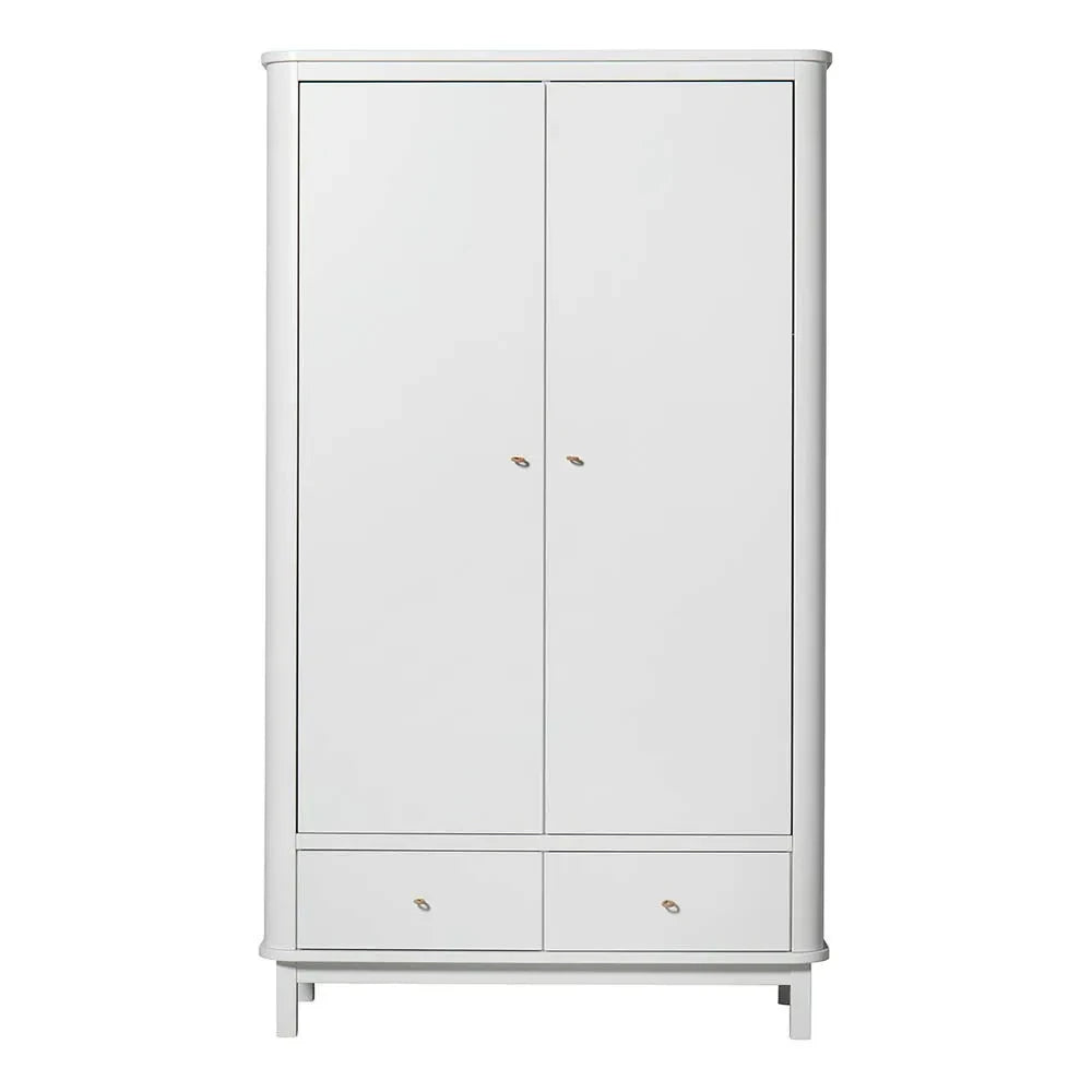 Oliver Furniture - 2 Kapılı Huş Gardırop | Beyaz