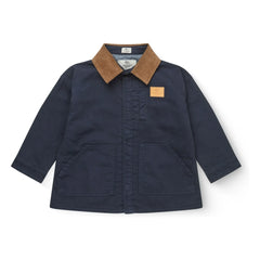 Copenhagen Colors - Kadife Twill Organik Pamuk Yakalı Ceket | Lacivert