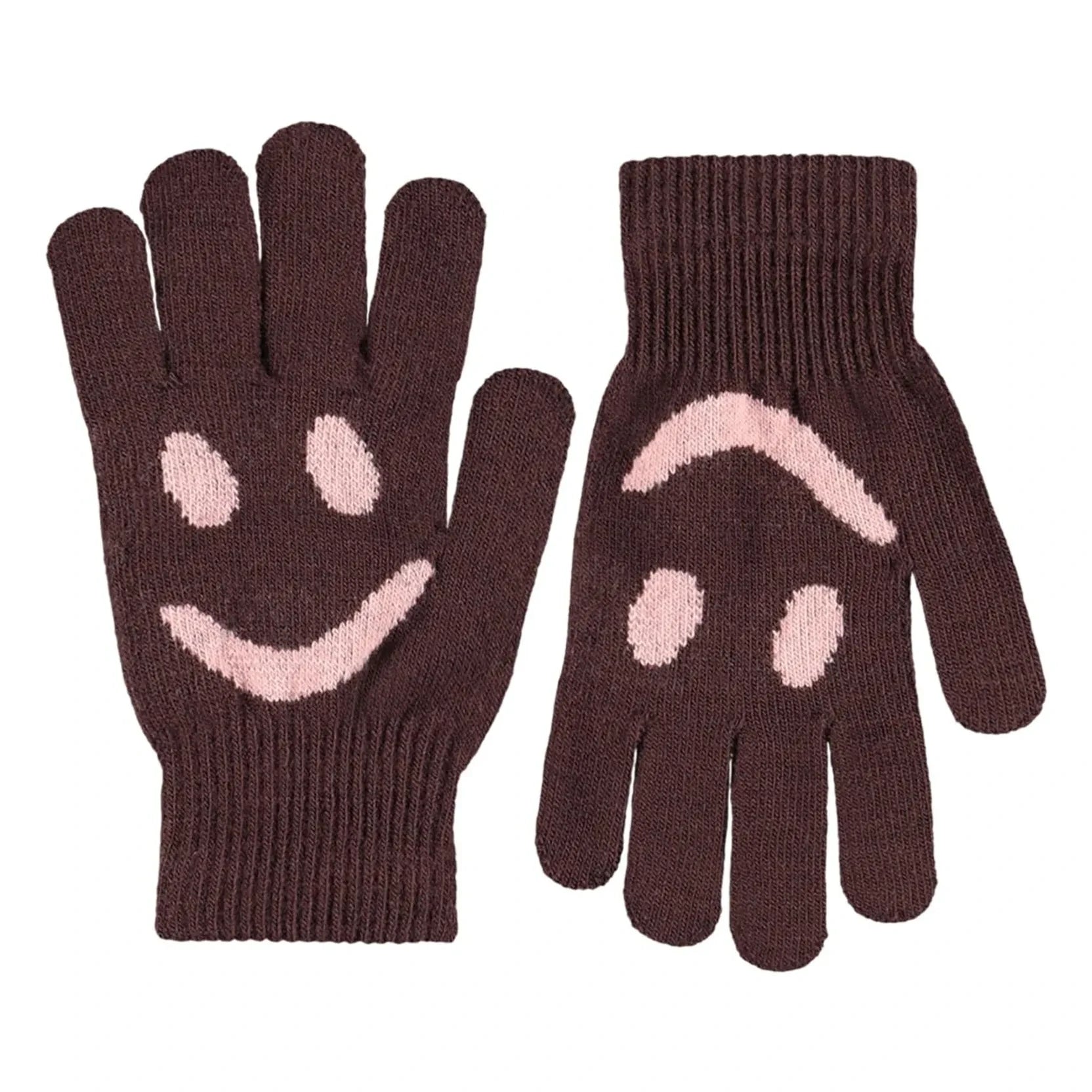 Molo - 2 Çift Kello Smiley Eldiven Seti | Kahverengi