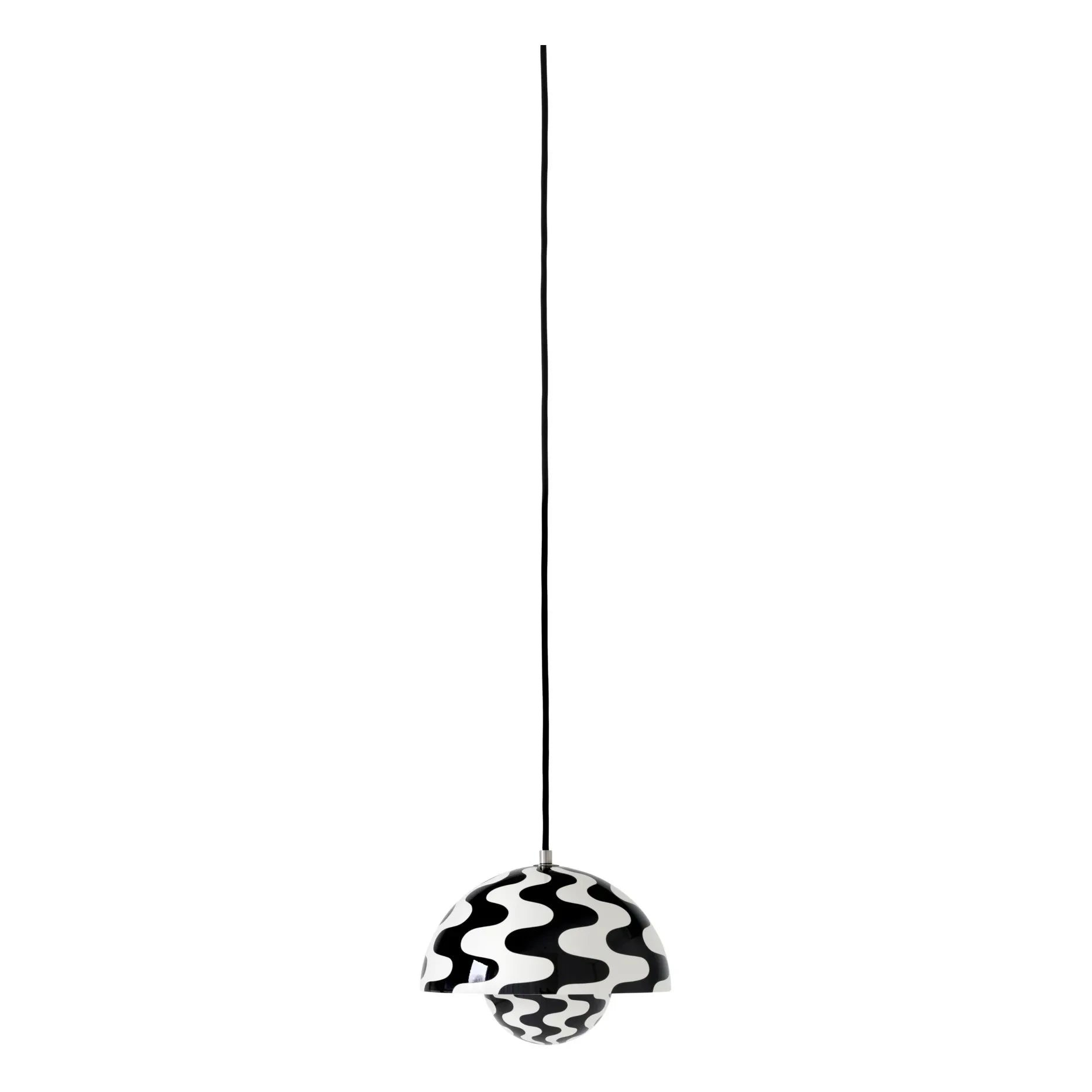& Tradition - Flowerpot VP1 Desenli sarkıt lamba | Noir/Blanc