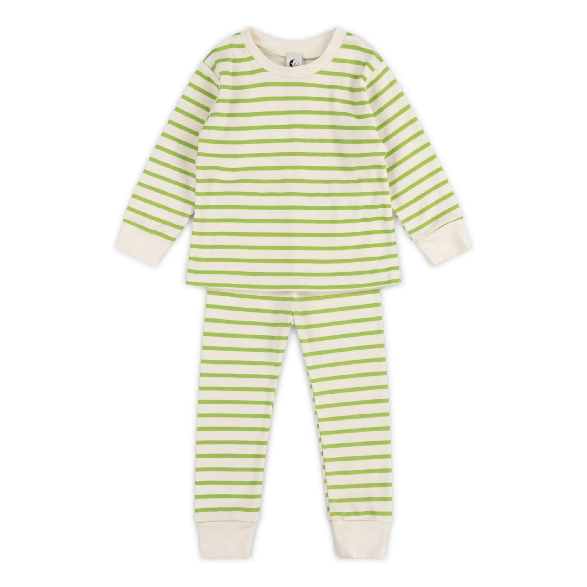 Sleepy Doe - Organik pamuklu çizgili pijama | Yeşil