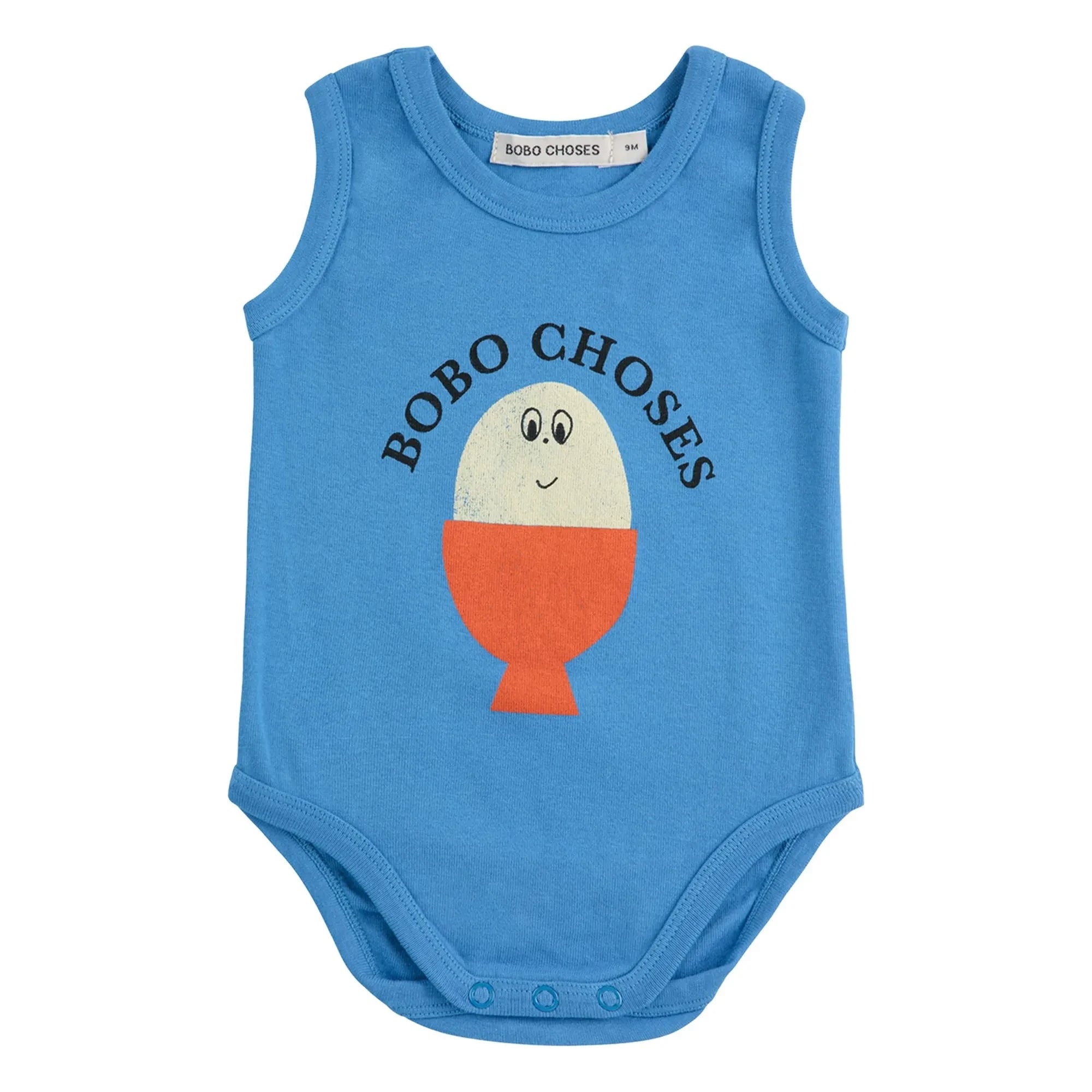 Bobo Choses - Bobo organik pamuklu kolsuz body | Mavi