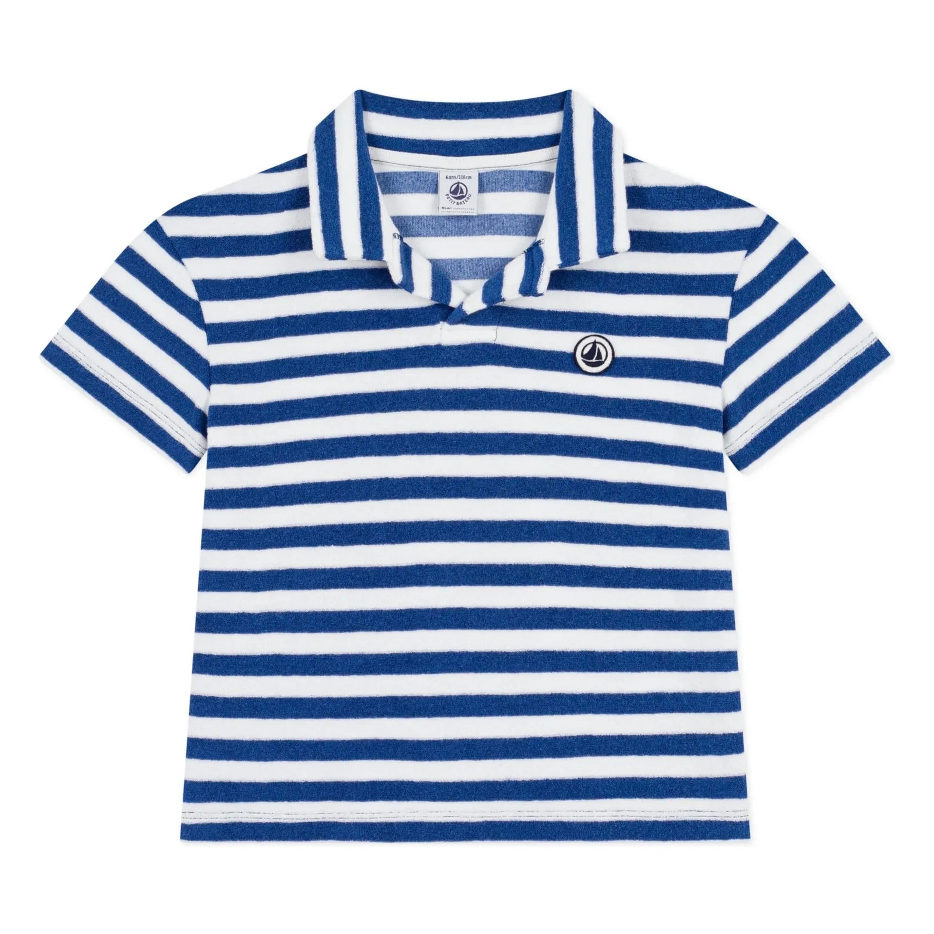 Petit Bateau - Çizgili Havlu Polo | Mavi