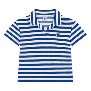 Petit Bateau - Çizgili Havlu Polo | Mavi