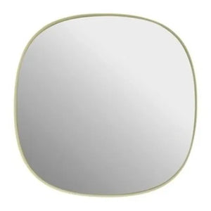 Muuto - Çerçeveli duvar aynası 40x40 cm | Soluk sarı