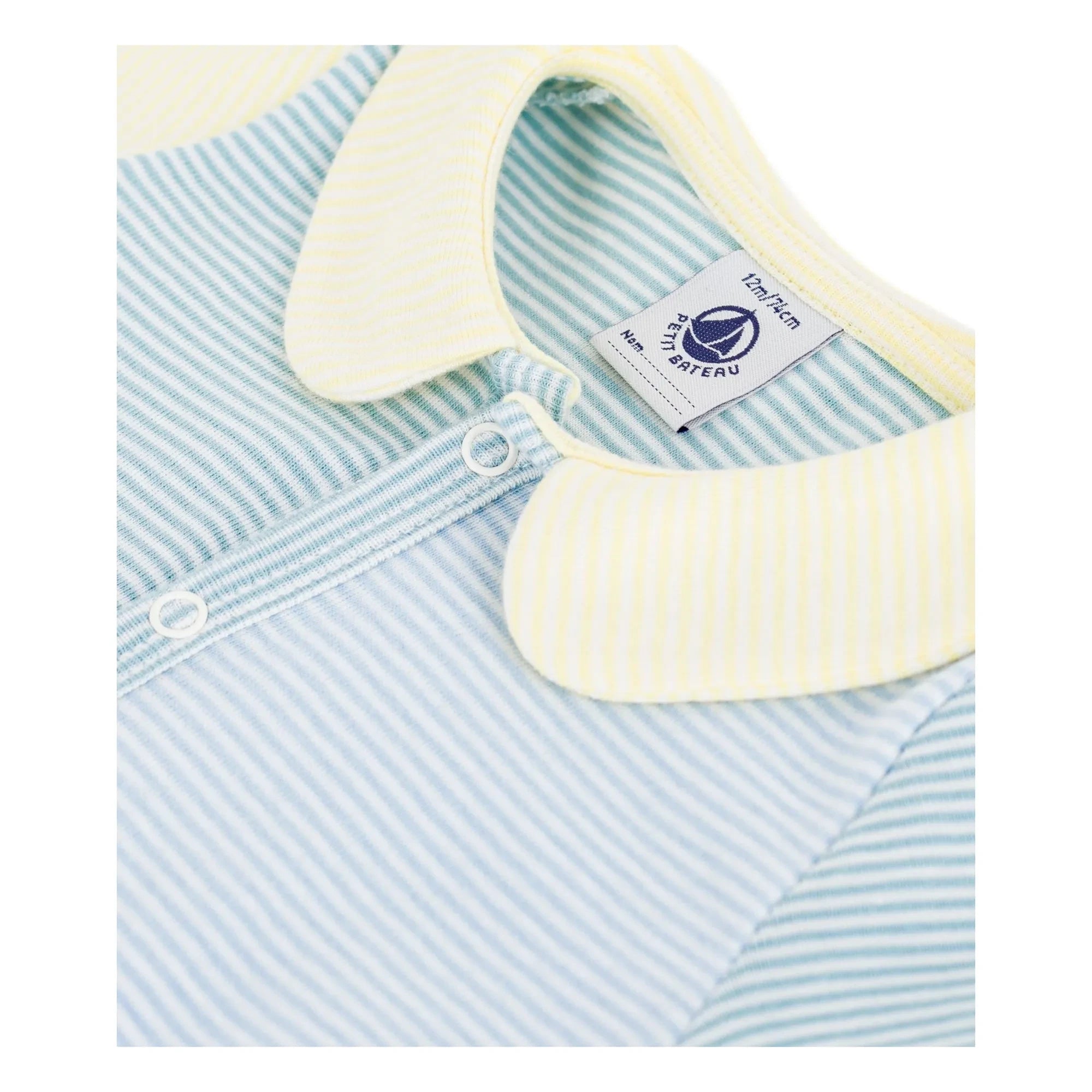 Petit Bateau - Çizgili Pyjama Tulum Şort | Mavi