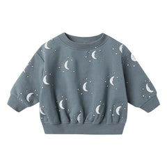 Quincy Mae - Lunes organik pamuk sweatshirt | Gri mavi