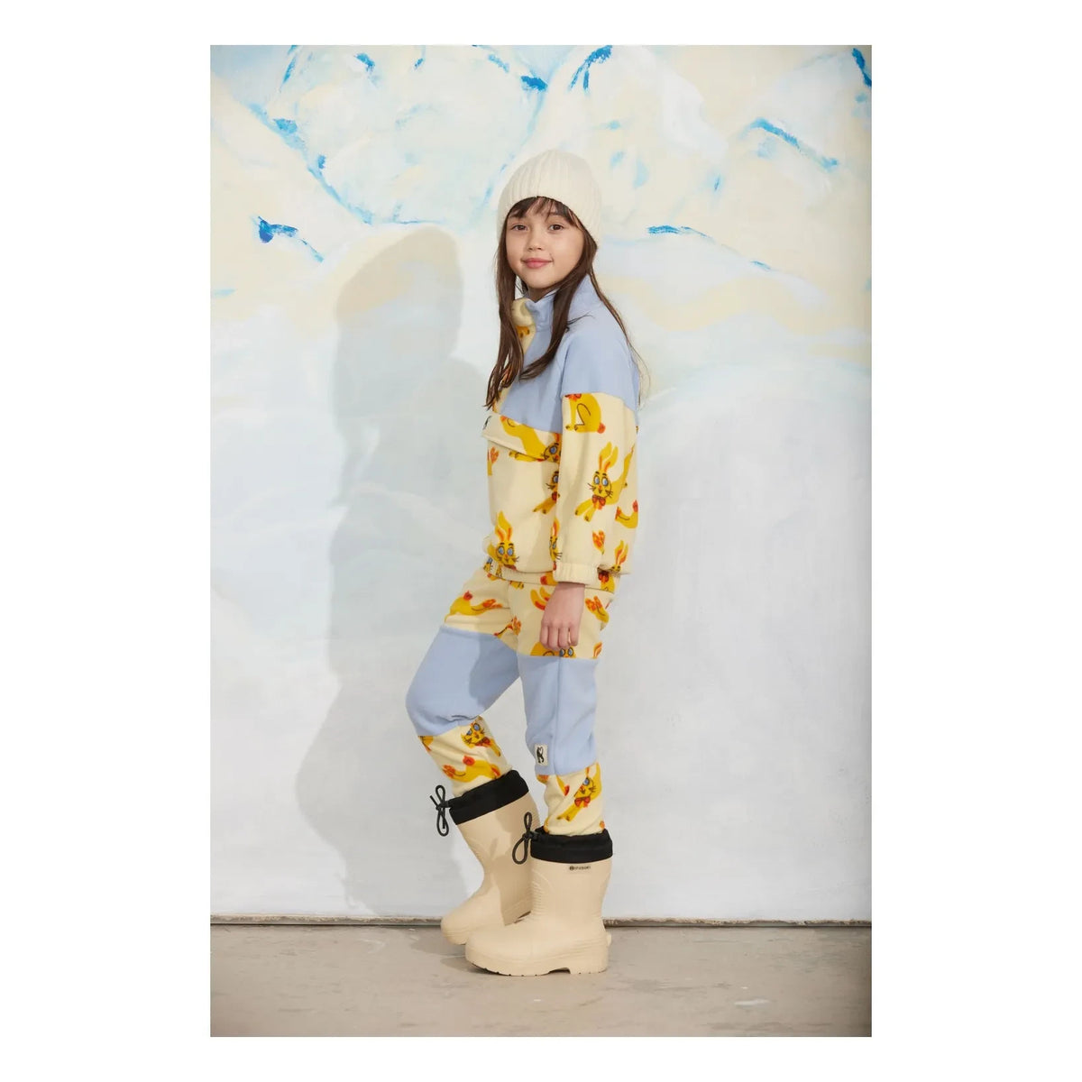 Mini Rodini - Geri Dönüştürülmüş Elyaf Tavşan Pantolon | Sarı