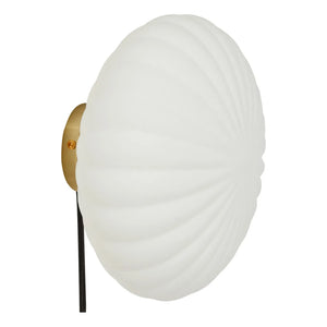 Hübsch - Metal ve Opal Cam Duvar Lambası | Beyaz